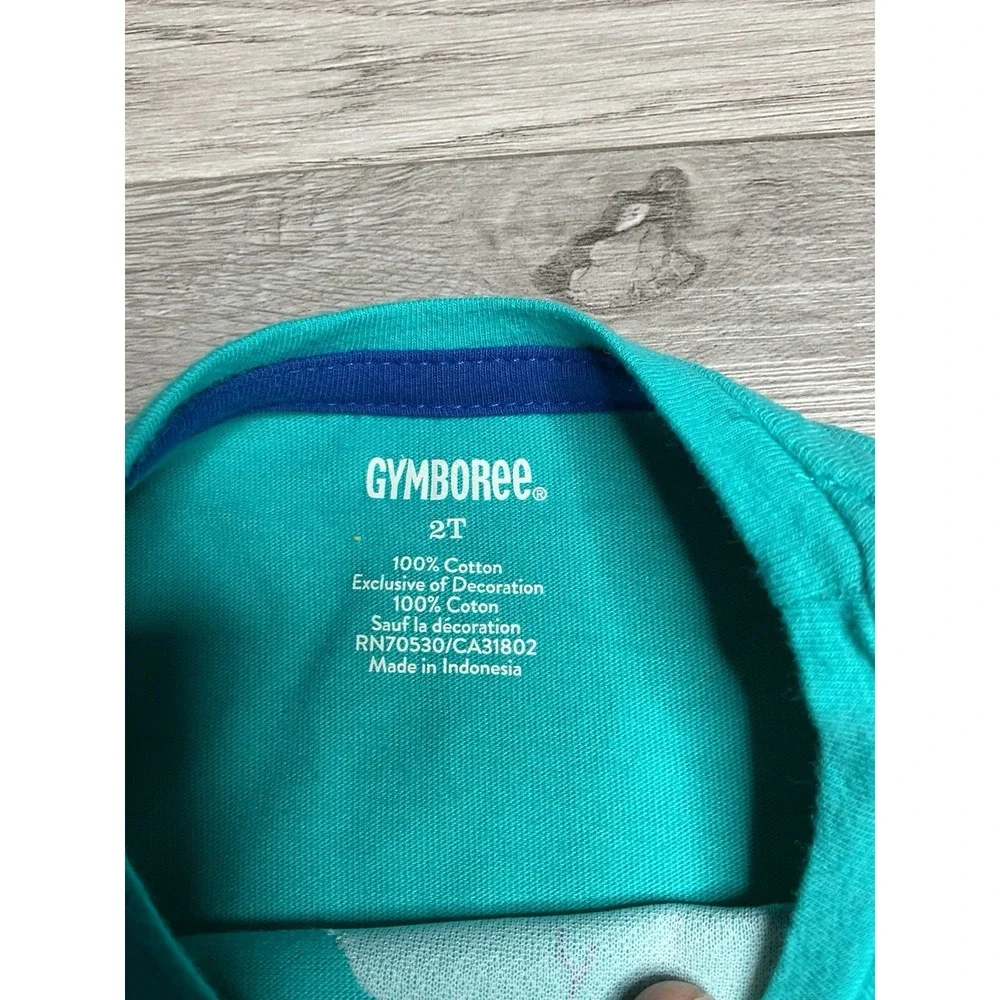 Gymboree Girls Teal Sequin Bonjour Graphic Long Sleeve Tee‎ Shirt 2T NWT